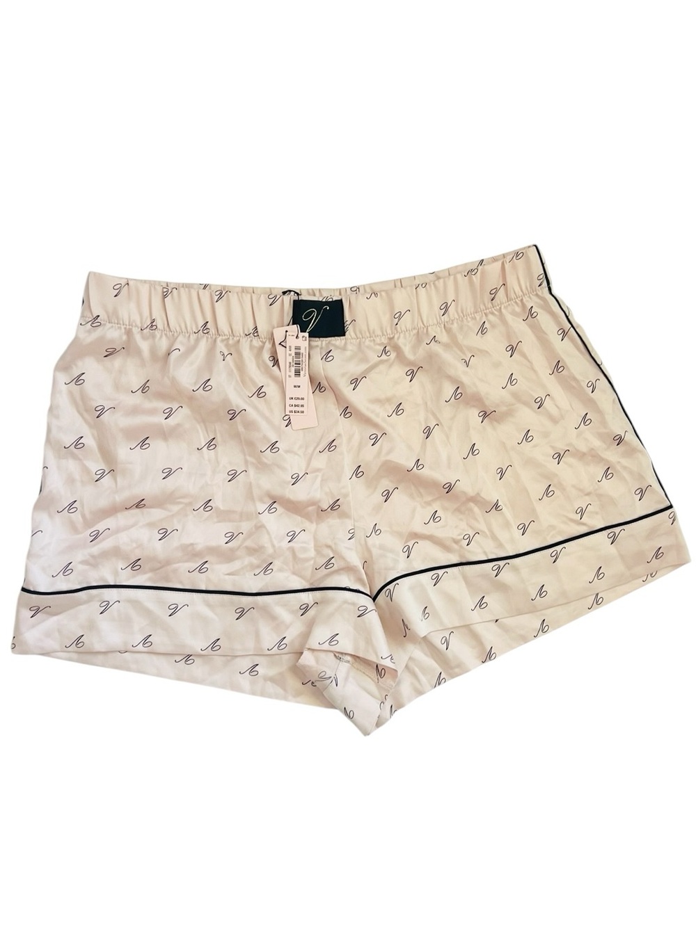 Victoria Secret Pajama Shorts with All-Over Script Print Shorts